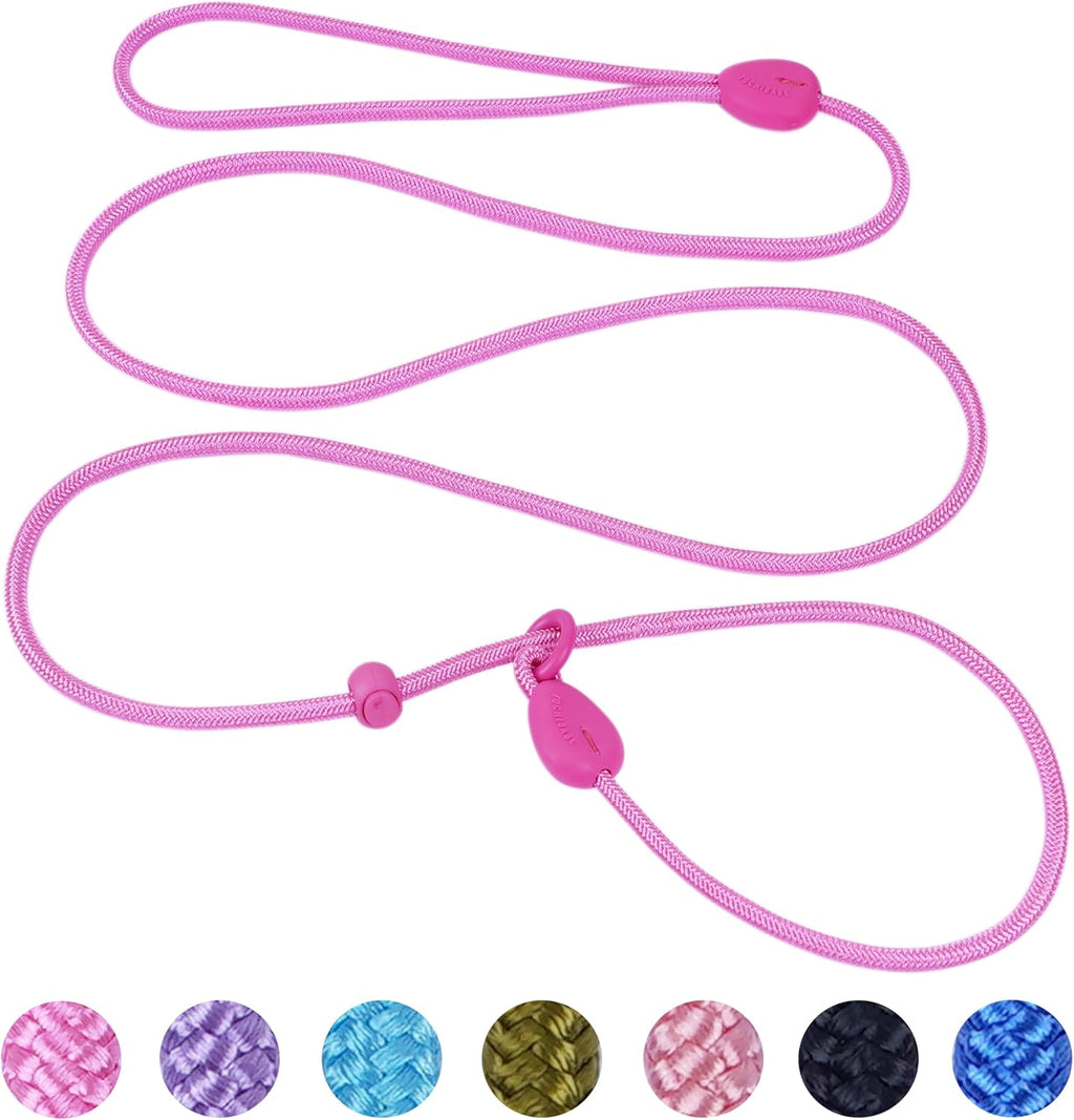 Slip Leash for Dogs 6FT Slip Lead Strong Dog Training Leash Heavy Duty Slip Leash No Pull Dog Slip Lead Comfortable Rope Dog Leash Lightweight Puppy Leash Dog Leash for Small Medium Dogs (Pink, 6FT) - Image 9