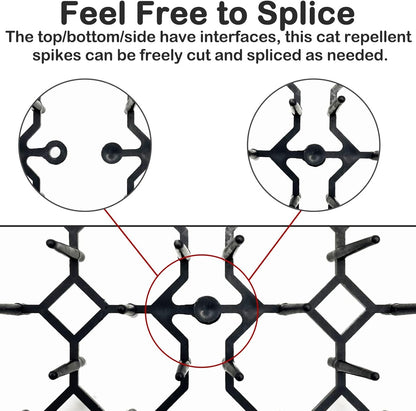 Fhiny plastic spike mat for indoor furniture protection