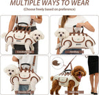 DZ Duozhan Dog Lift Harness for Small Dogs, Full Body Support Sling with Adjustable Handle for Senior Injured Disabled Pets, Hands-Free Shoulder Pet Carrier (Beige, Medium) - Image 3