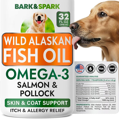 BARK&SPARK Dog Allergy Relief Soft Chews for Skin Health & Seasonal Allergies - Anti-Itch Supplement w/Omega-3, Quercetin & Bromelain Immune Treats for Dry Skin & Hot Spots - BBQ Chicken - 60ct - Image 14