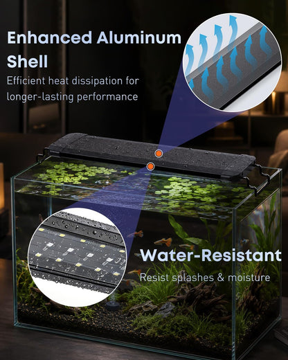 Pawfly aquarium lamp aluminum housing heat sink detail