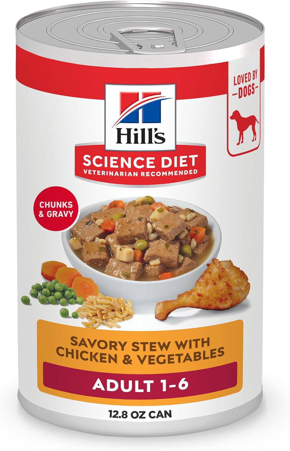 Hill's Science Diet Adult 1-6 Wet Dog Food, Beef & Vegetables, 12.8 oz. Cans, 12-Pack - Image 14