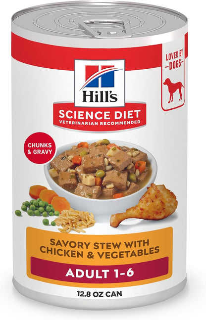 Hill's Science Diet Adult 1-6 Wet Dog Food, Beef & Vegetables, 12.8 oz. Cans, 12-Pack - Image 14