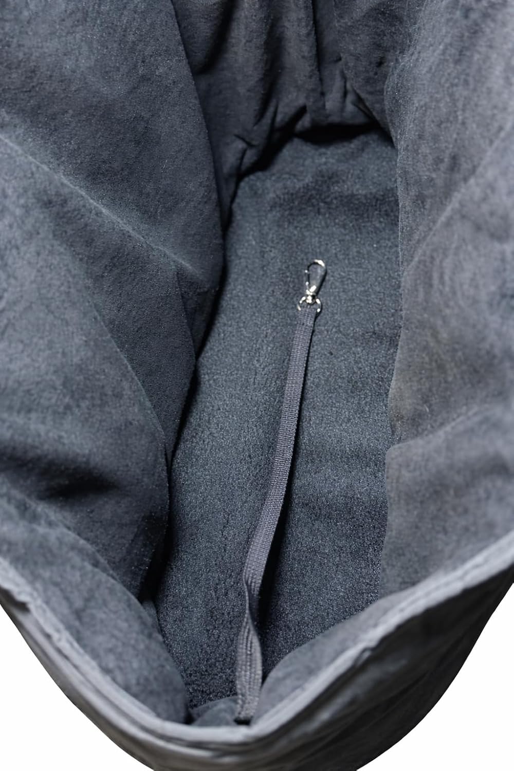 Close up of quilted fabric on Paws Pack dog bag
