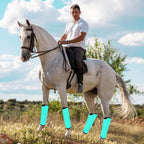 FOXLVDA large size horse fly boots demonstrating secure pasture fitment