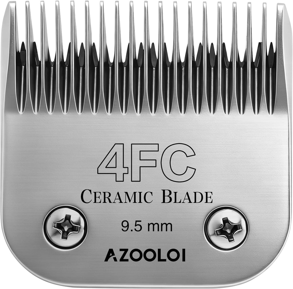 #3FC Detachable Ceramic Pet Grooming Clipper Replacement Blade - 13mm(1/2") Cut, PVD Powder Metallurgy 440C Lower & Ceramic Upper, Fits Andis - for Long Coat Preservation & Natural Finish - Image 10