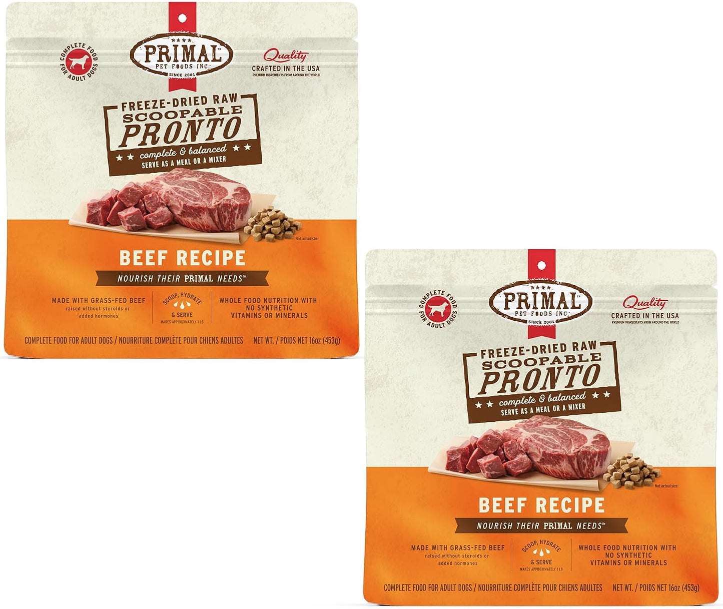 Primal Freeze Dried Dog Food, Pronto Mini Nuggets, Beef; Scoop & Serve, Complete & Balanced Meal; Also Use as Topper or Treat; Premium, Healthy, Grain Free High Protein Raw Dog Food (25 oz) - Image 12