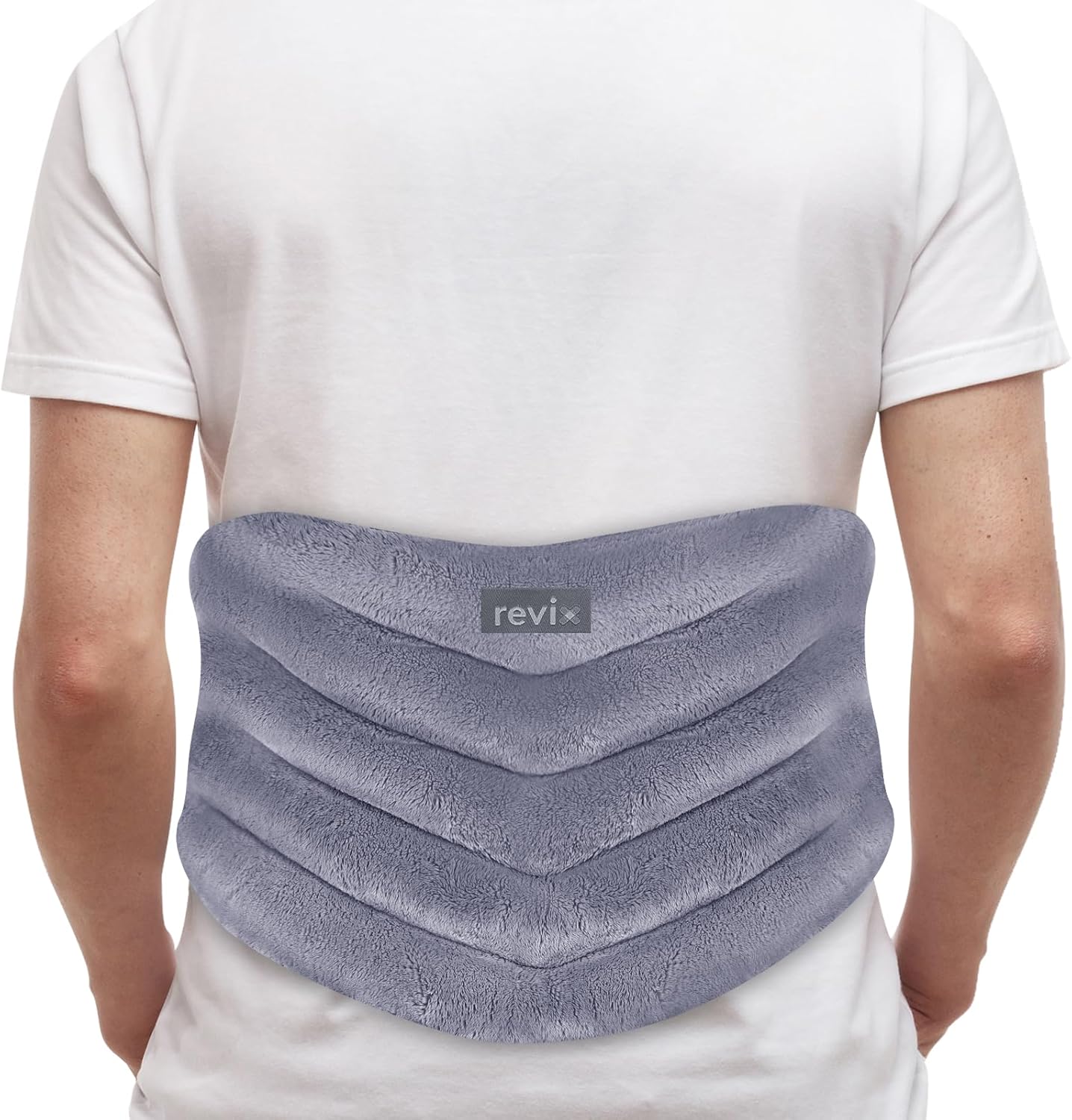 Revix microwavable heating pad gray front view
