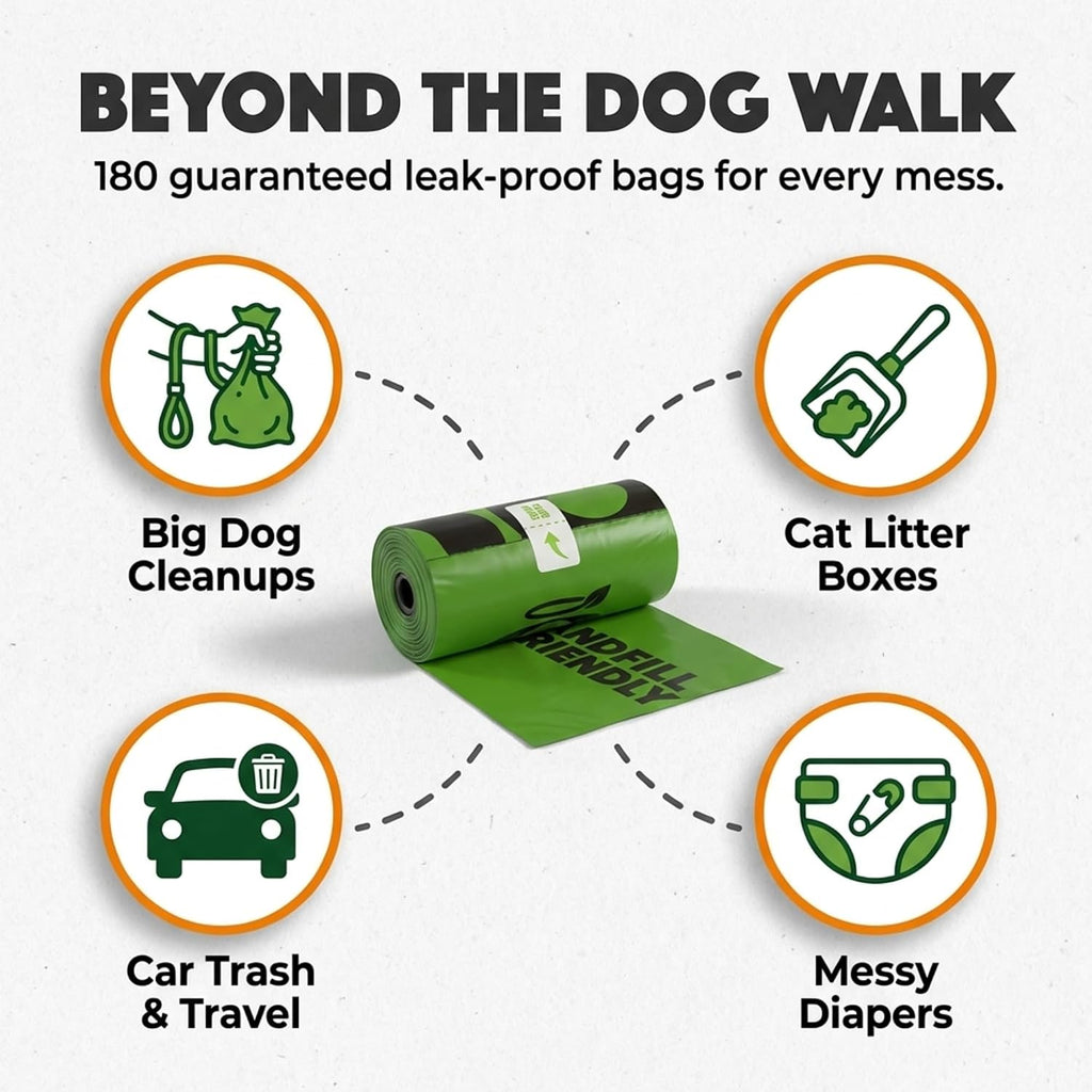 Close up of recycled plastic and biobased material texture on dog waste bags.