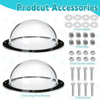 Hiyoo clear plastic pet dome bubble window close up with installation hardware