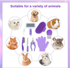 VCZONE small pet shedding slicker brush and dual stainless steel flea combs.