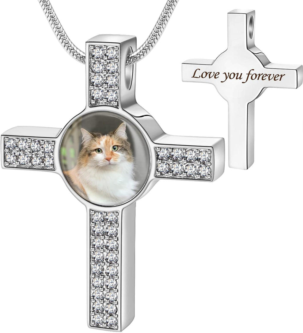 Farfume Personalized Pet Urn Necklace for Dog Cat Ashes Cremation Pet Memorial Customized Photo Text Engraving Pendant Keepsake Funeral Jewelry - Image 10