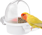 Pawfly No Mess Bird Feeder with Water Dispenser, Food and Water Bowl for Parakeet, Parrot, Cockatiel, Budgie and Lovebird, 4" D x 5.5" H Bird Cage Feeder - Image 9