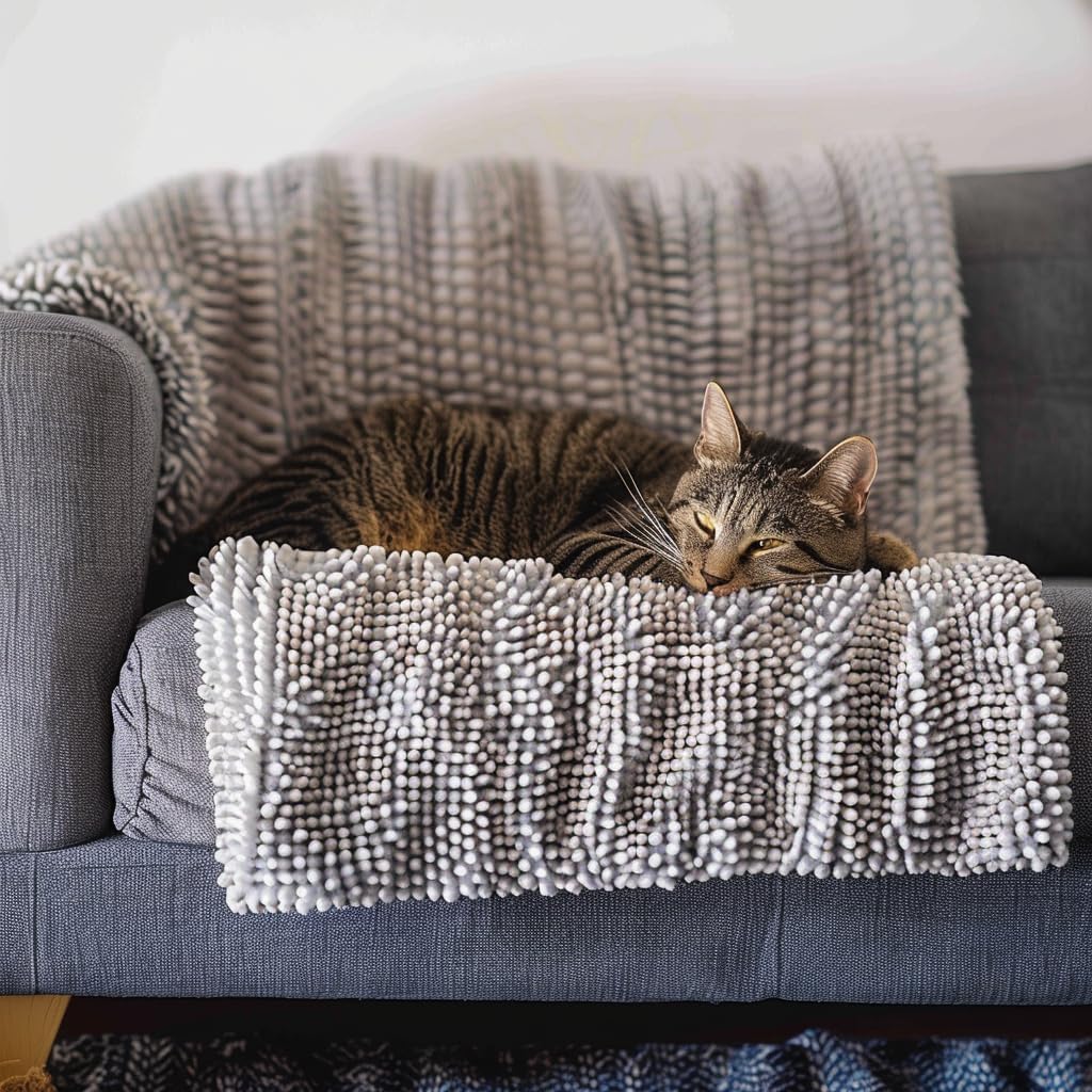 Durable Muddy Mat furniture cover protecting bed from pet hair