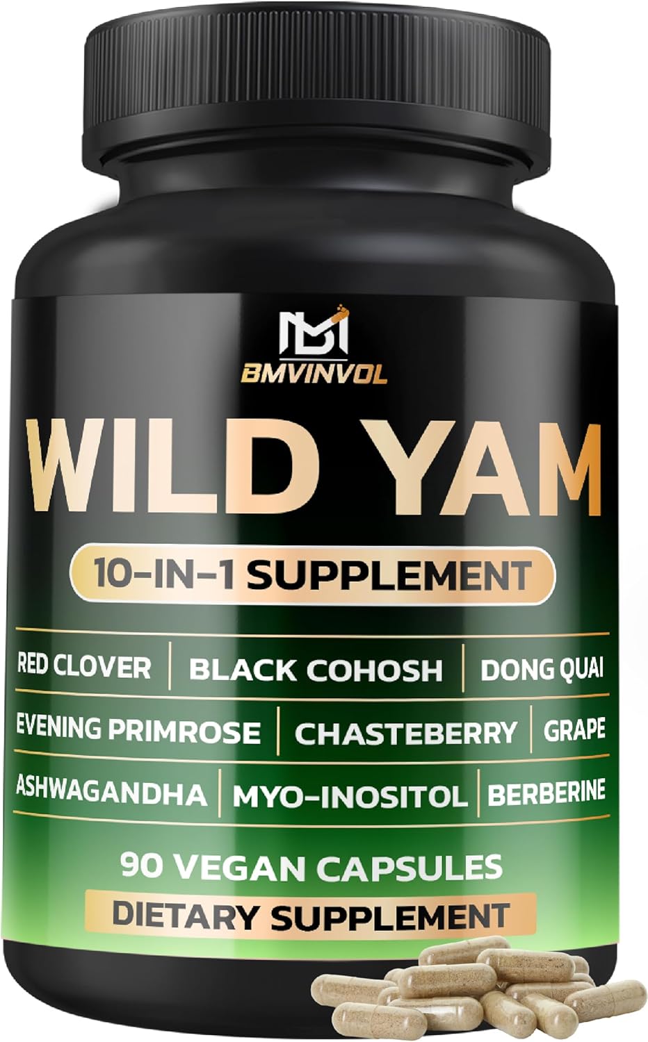 BMVINVOL Wild Yam Supplement front view bottle