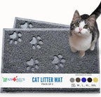 Andalus Small Cat Litter Mat, Pack of 1 - Waterproof, Non-Slip & Easy to Clean Cat Litter Box Mat for Extra Efficient Pet Litter-Trapping, Grey (15.75" X 11.75") - Image 13