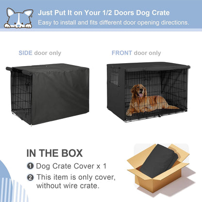 Explore Land universal fit pet kennel accessory with dual zippered doors rolled up