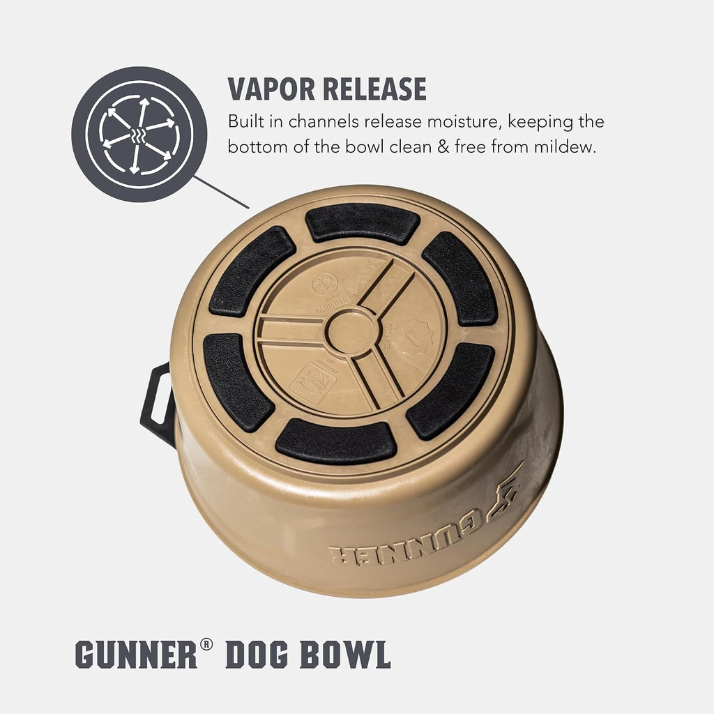 GUNNER impact resistant pet feeding bowl showing the rust proof ultra nylon material