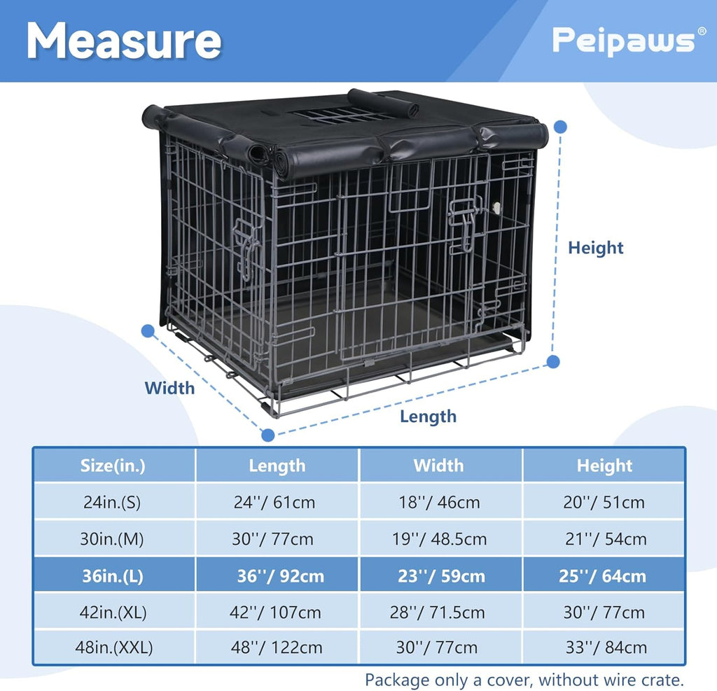 Peipaws pet kennel privacy cover side panel with innovative water bottle nozzle