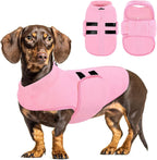 Small Dog Sweater,Fleece Dachshund Sweater Jacket with Leash Hole - Image 13