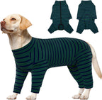 Kuoser Recovery Suit for Medium Dogs After Surgery, Long Sleeve Dog Surgery Recovery Suit, Dog Onesie for Abdominal Wounds Skin Disease, Green M - Image 14