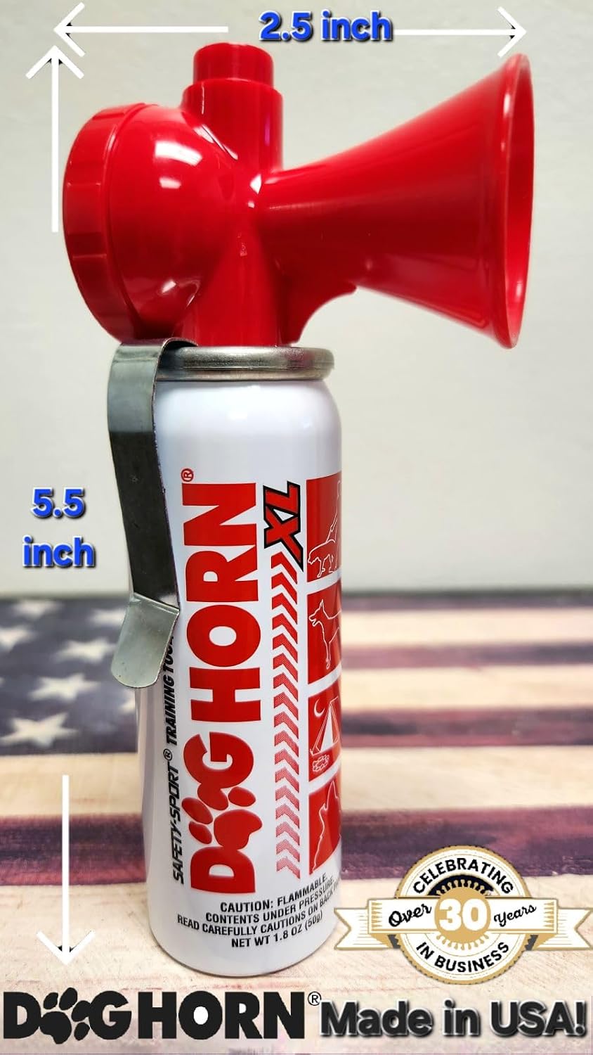 DogHorn XL Air Horn for Dogs. Stop Aggressive Dogs, Scare Coyotes, Bear, & Other Wild Animals! Effective Training Tool & Outdoor Safety Alarm for Hiking, Biking, Camping, Boating, & More! (Pack of 1) - Image 9