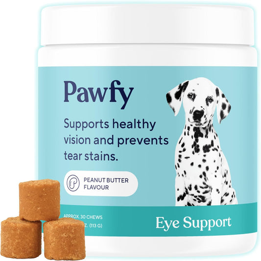 Pawfy Eye Support Soft Chews front view packaging