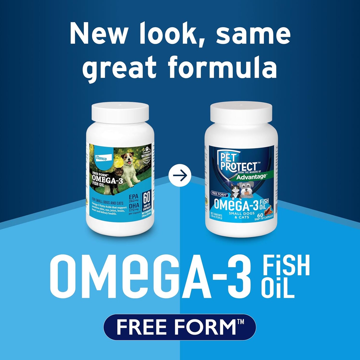 Premium USA imported Pet Protect Omega-3 joint and skin supplement for small pets