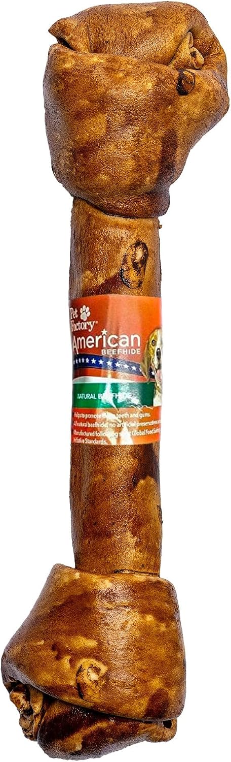 Pet Factory imported dog treat packaged securely for freshness.