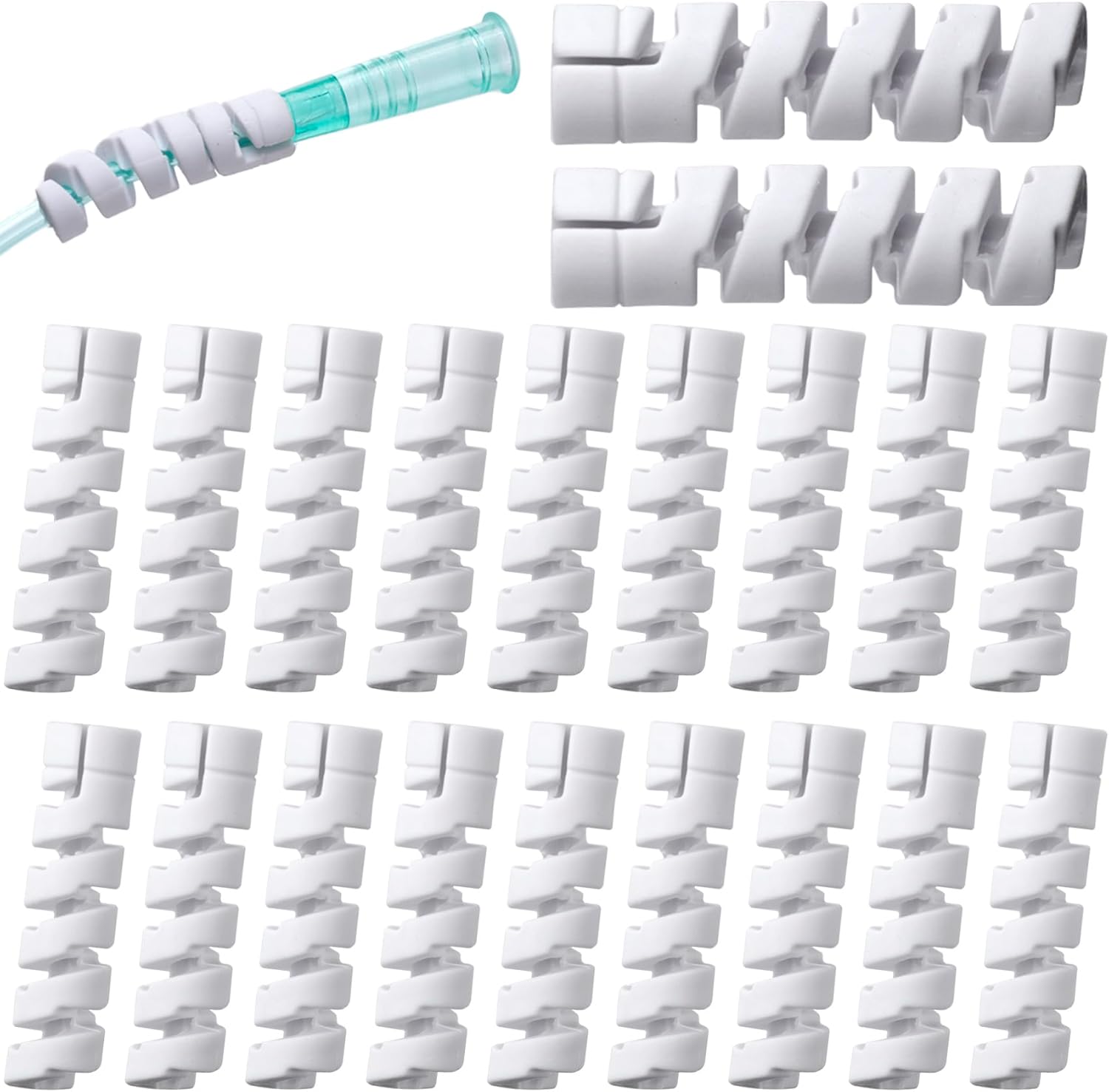 Lekgavd oxygen tube support crimp straightener front view for nasal cannula