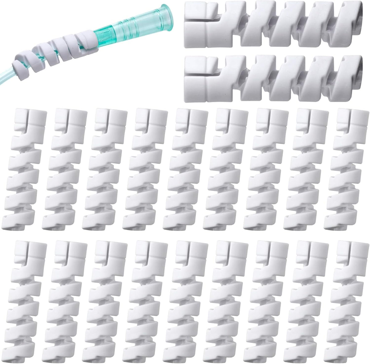 Lekgavd oxygen tube support crimp straightener front view for nasal cannula