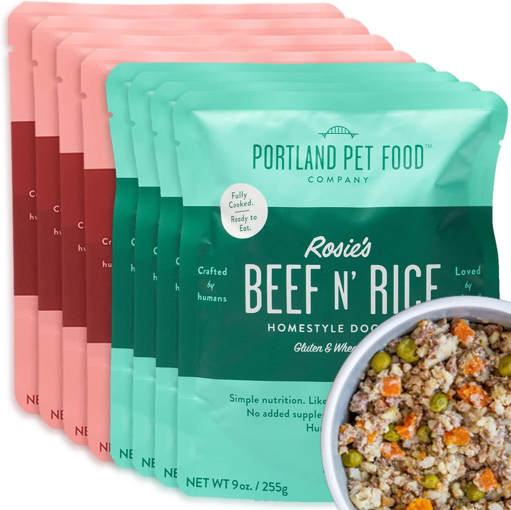 Portland Pet Food Company Fresh Dog Food Pouches - Human-Grade Topper Mix-Ins & Wet Pet Meals - Small & Large Breed Puppy & Senior Dogs - Gluten-Free Limited Ingredient Meal Toppers - 5 Pack Variety - Image 15