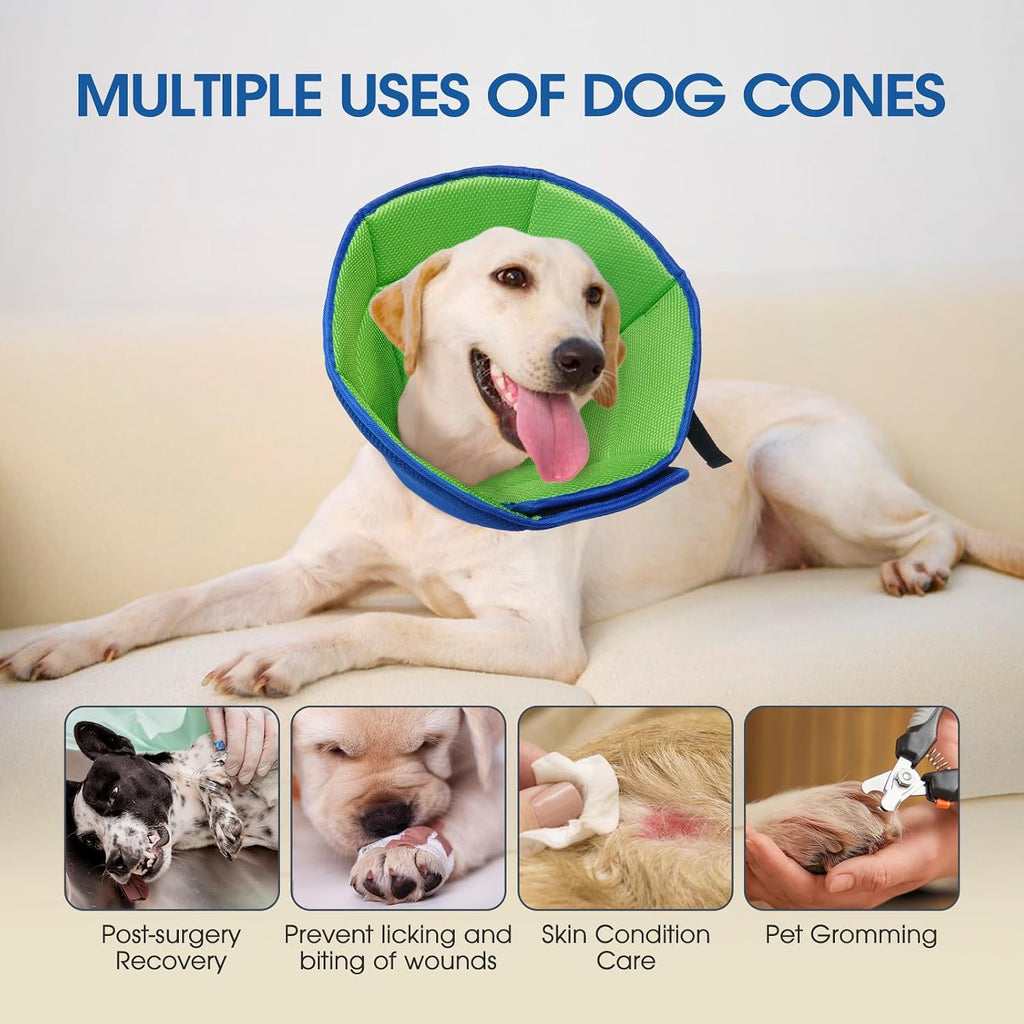 Dog sleeping comfortably while wearing letsqk soft elizabethan collar