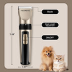 HEAPETS Dog Grooming Clippers, Low Noise, Electric Quiet, Adjustable Clipper Comb, Rechargeable Cordless Dog Hair Clippers for Dogs Cats Pets, Gold - Image 9