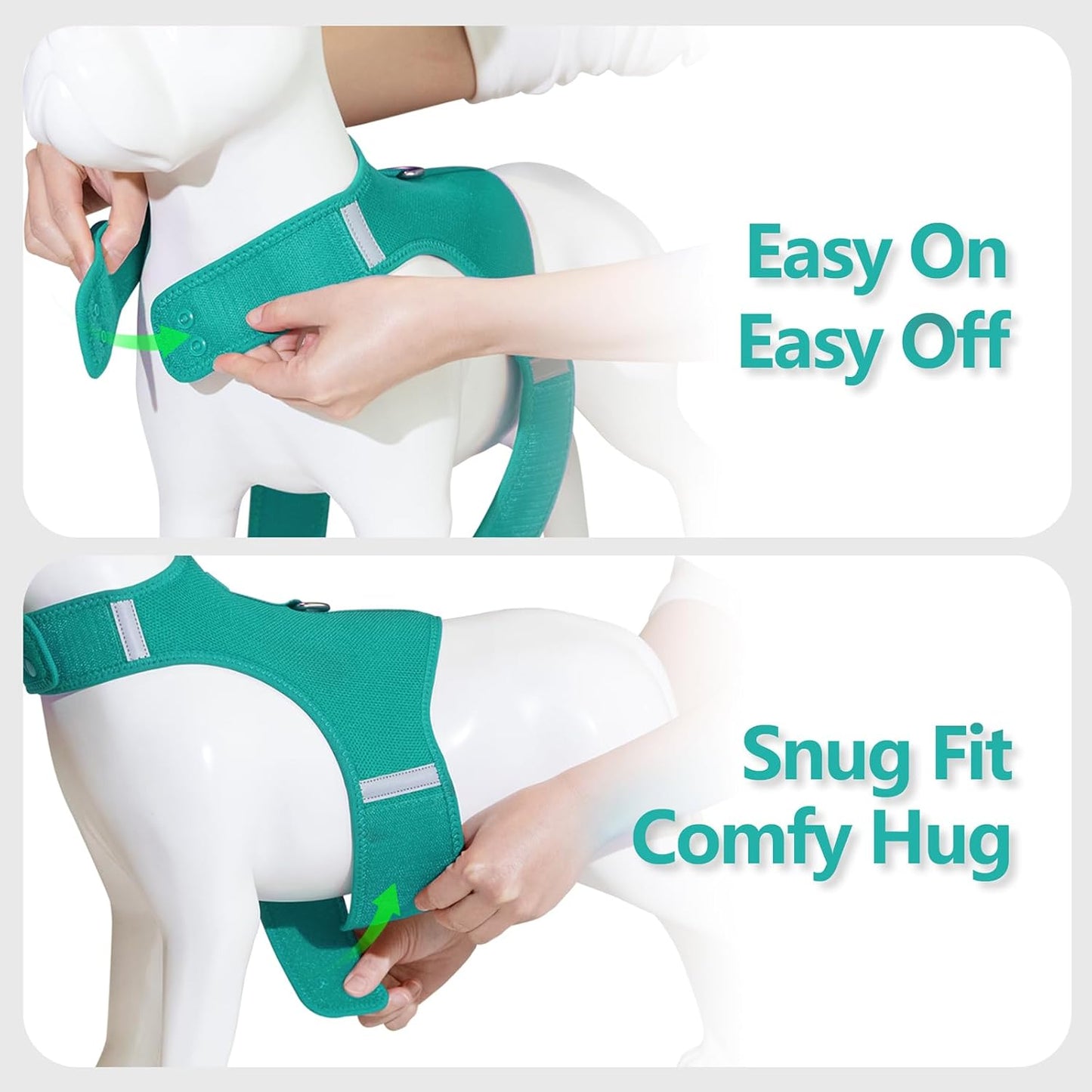 Sunraymascota small breed dog harness with interchangeable hook and loop patches