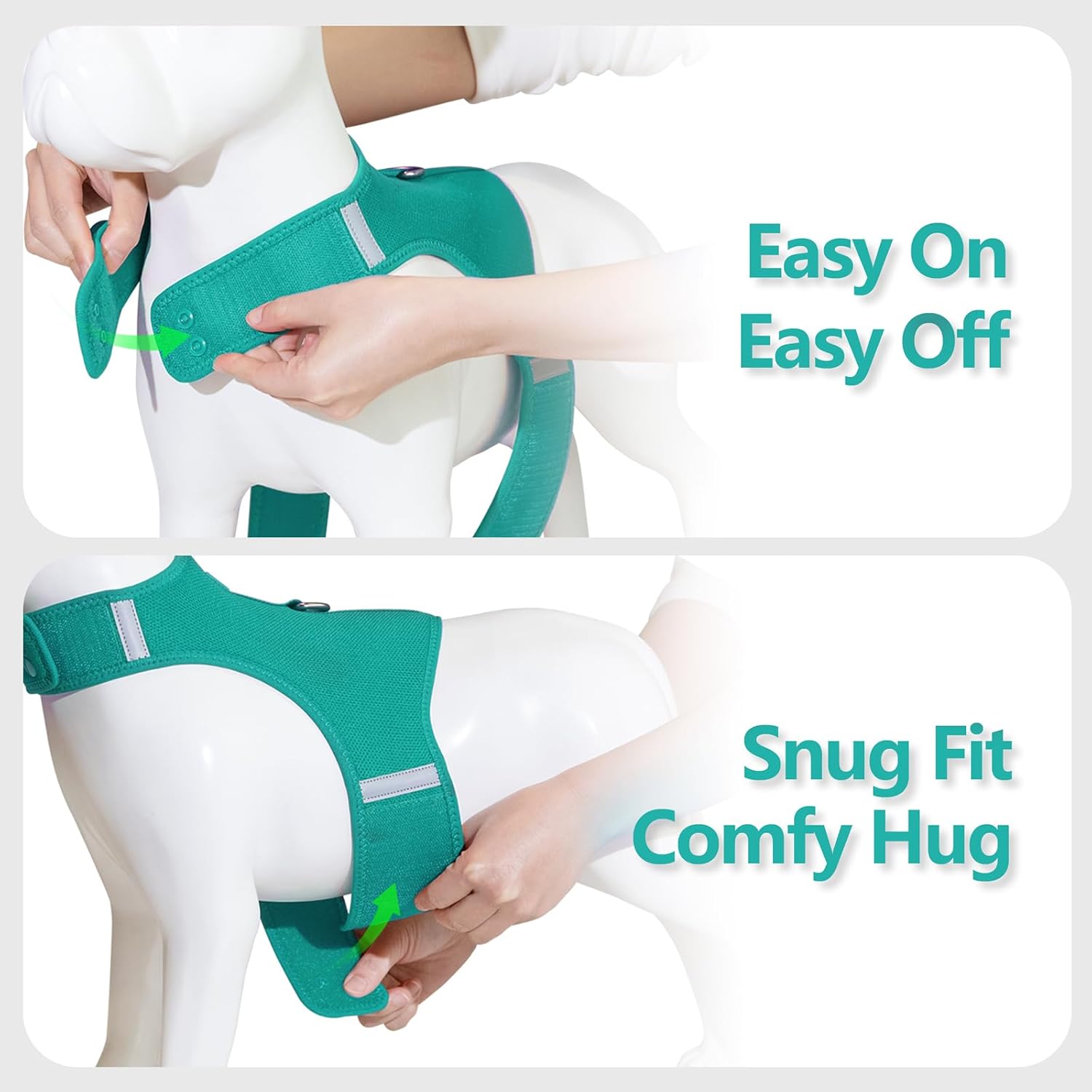 Sunraymascota small breed dog harness with interchangeable hook and loop patches