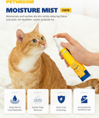 Pethroom leave-in cat conditioner spray showing natural plant extract ingredients