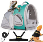 WEVONIGU Scratch-Resistant Bearded Dragon Backpack Foldable Gecko Carrier Ventilation Travel Bag with Clear View Window Dual Carry Cage Options for Travel Hiking & Vet Visits - Image 11