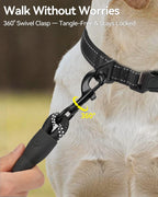Heavy duty metal 360 degree swivel clasp on Joytale nylon rope leash