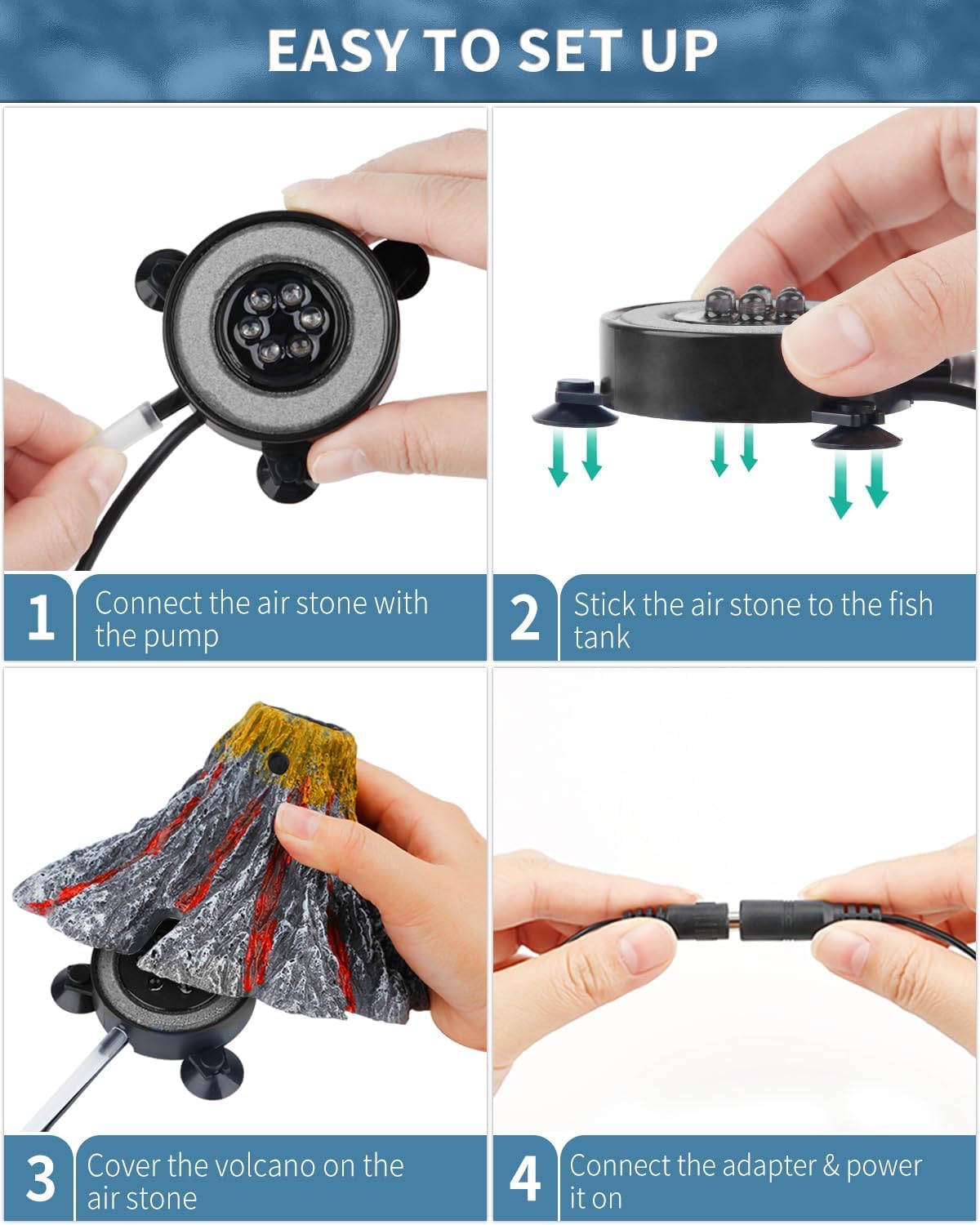 Uniclife volcanic ornament inside a 60 gallon fish tank