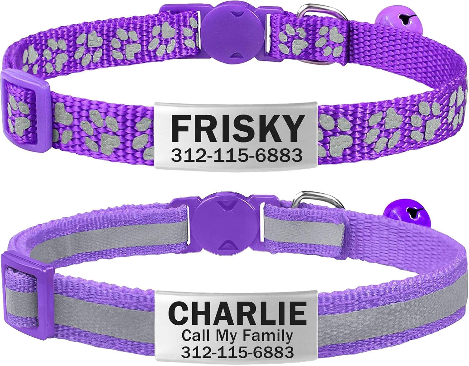 TagME premium snag resistant nylon cat collar skyblue variant