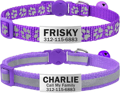 TagME premium snag resistant nylon cat collar skyblue variant