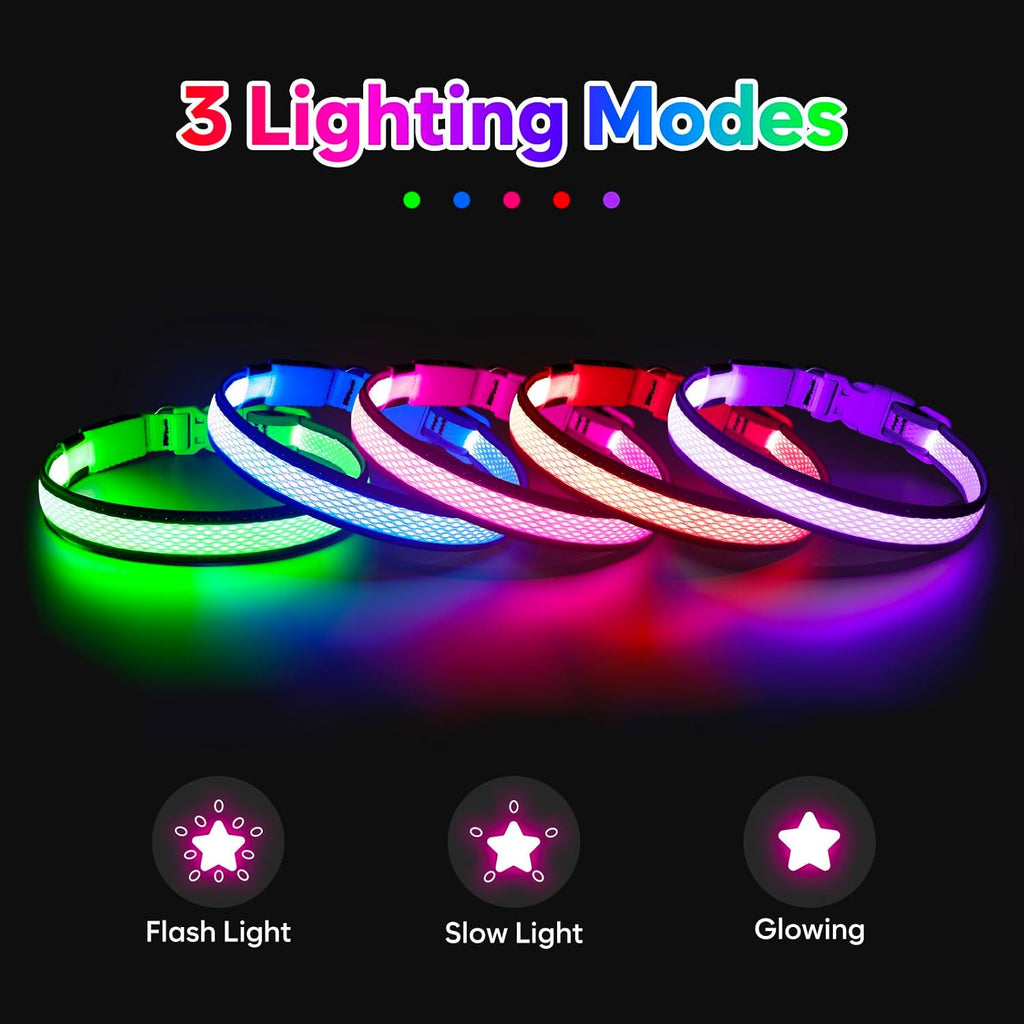 Flashseen rechargeable dog collar metal D-ring detail