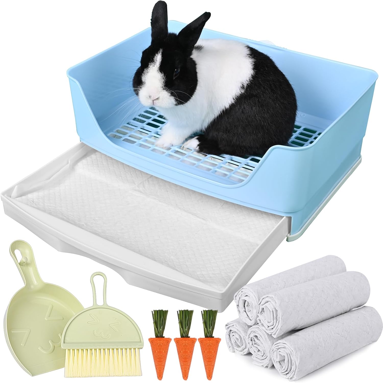 Guinea pig using Yuoaes large corner litter pan