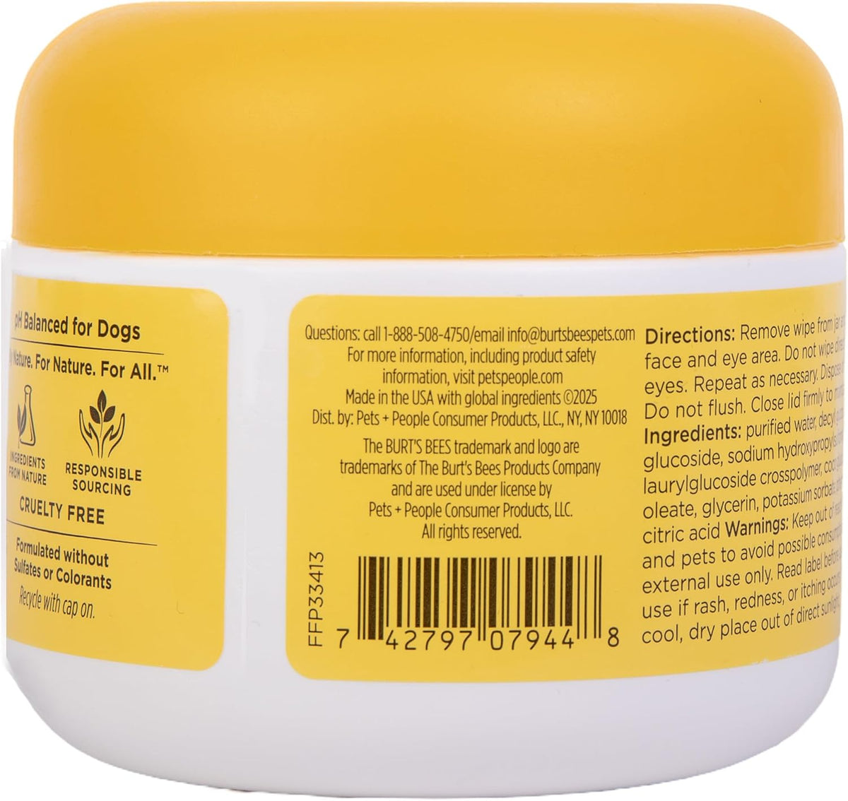 Burt's Bees for Pets Eye and Ear Cleansing Wipes for Dogs, Fragrance Free - 98% Natural Origin Gentle Wipes Remove Tear Stains and Clean Ear Build-Up, Daily Use, 100 Count - Image 9