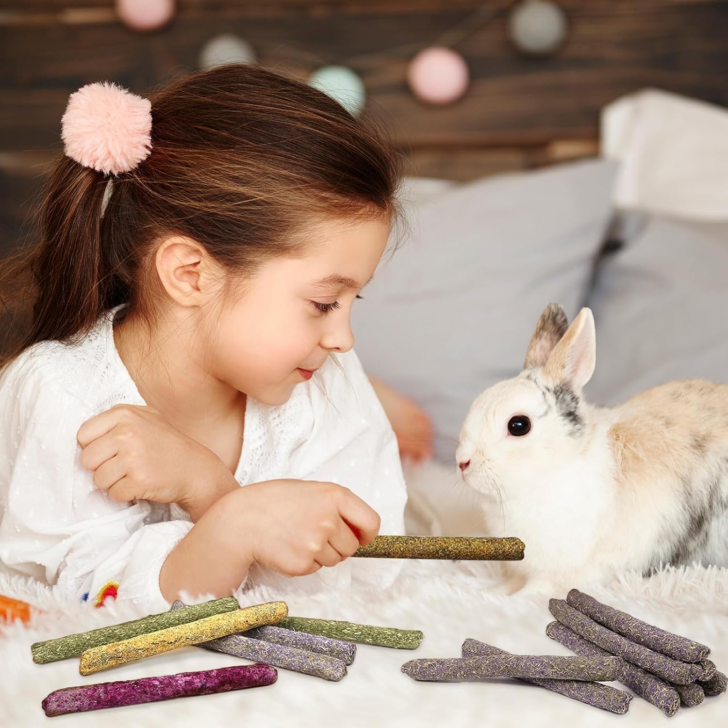 Jorewood handmade organic grass molar sticks for chinchillas and rodents.