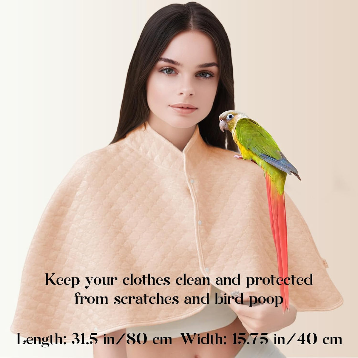 Packaged ZYPHOLIE parrot diaper and shoulder protector ready for use