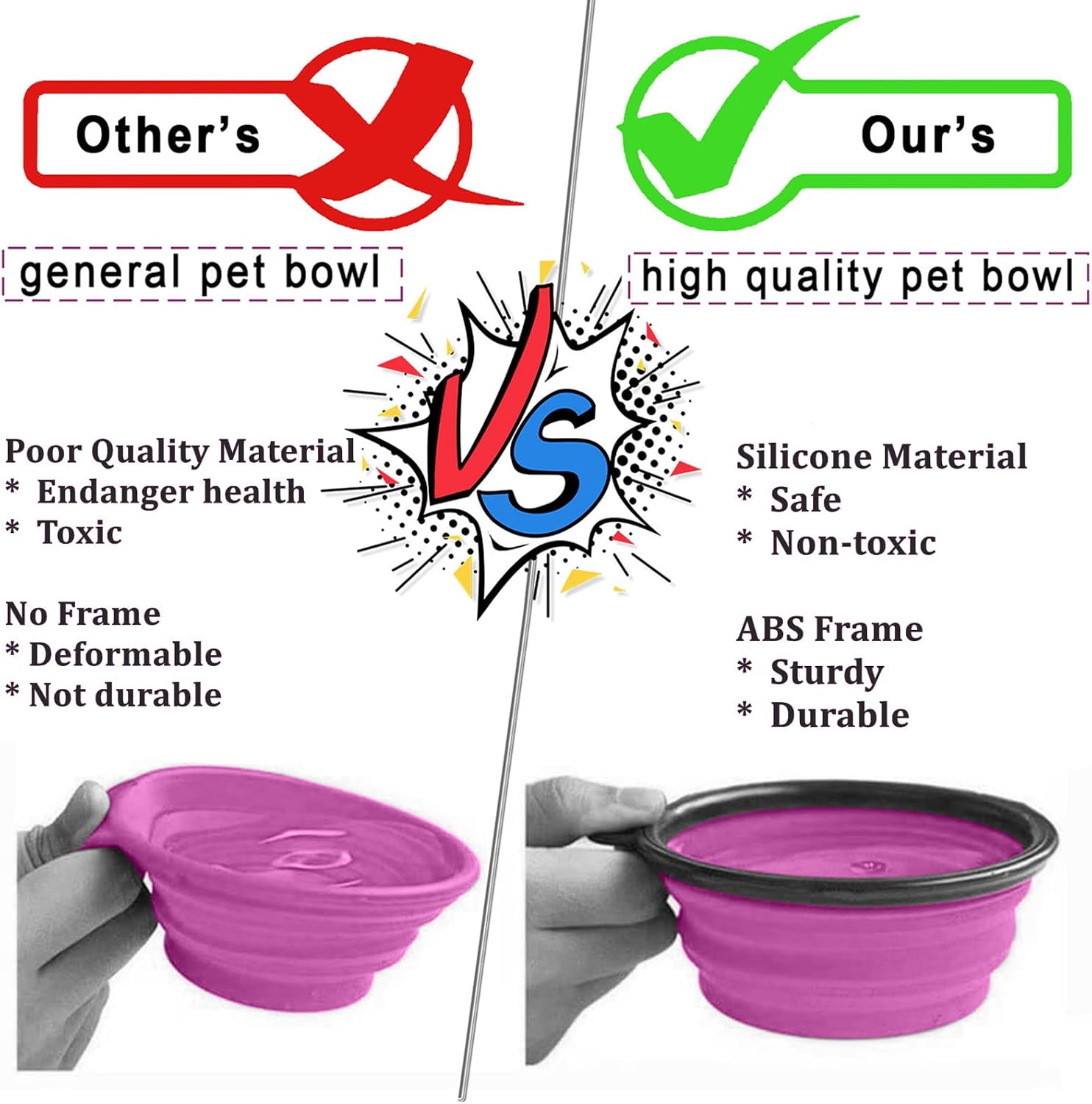 LAVAED travel companion kit showing multiple colorful pet dishes for hiking
