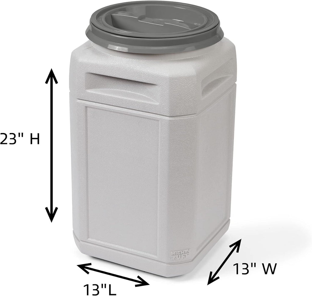 Mighty Tuff 13 gallon dog food container with twist lid