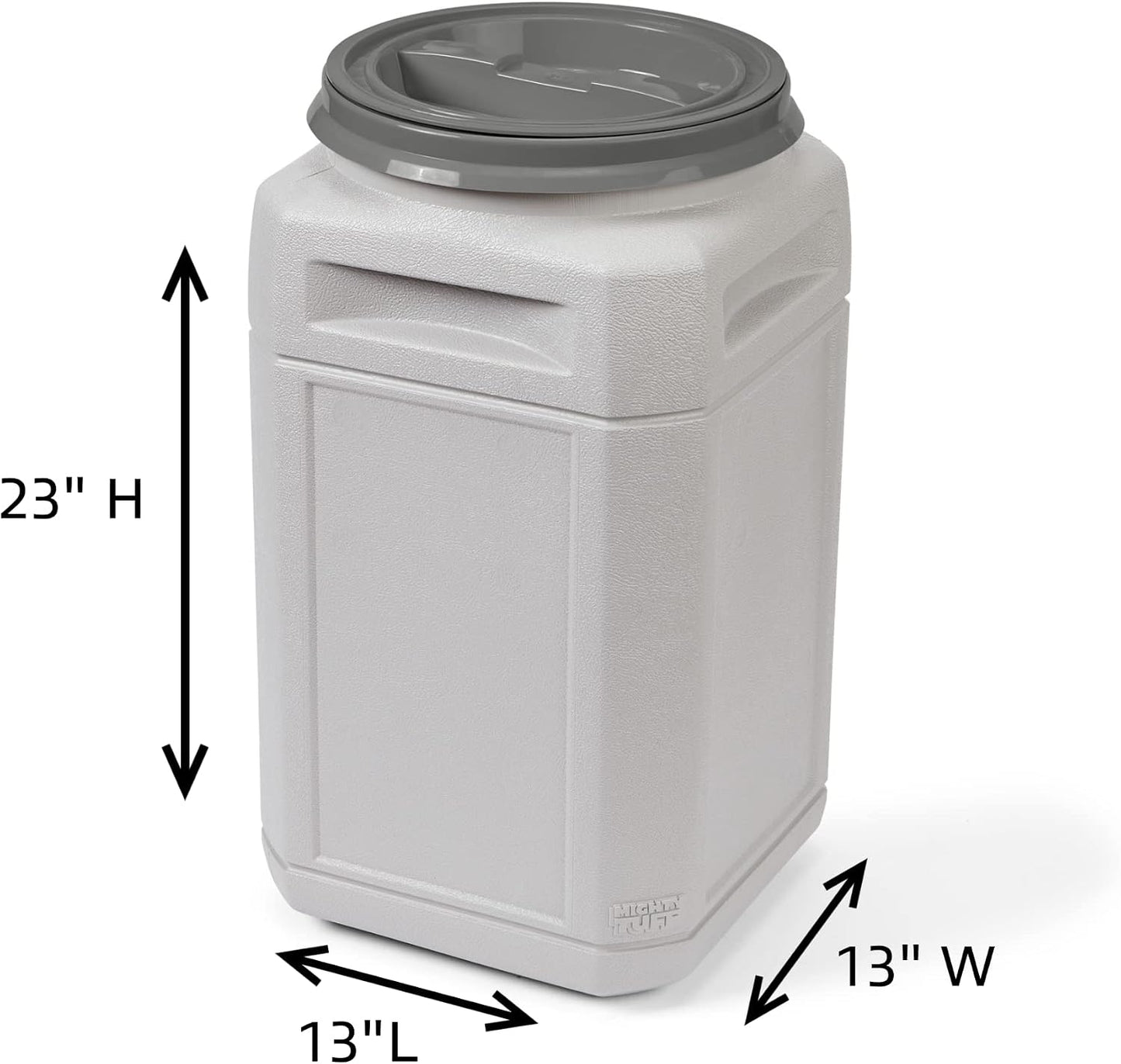 Mighty Tuff 13 gallon dog food container with twist lid